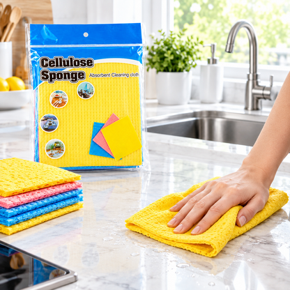 Absorbent Cellulose Cleaning Sponge Cloths